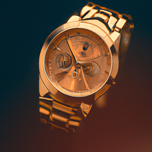 złoty zegarek męski