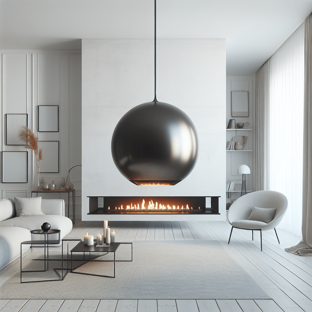 kominki wiszące gazowe