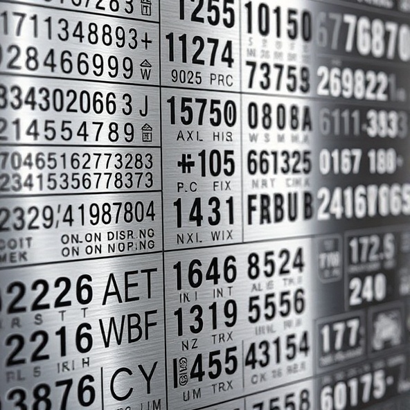 oznaczenia aluminiowe