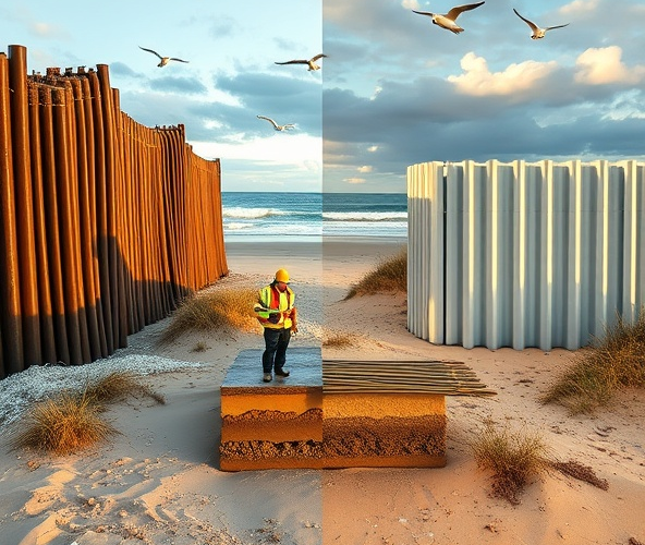 Grodzice: stalowe czy PCV dla piaszczystego brzegu, aby zmniejszyć erozję?