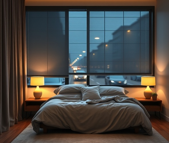 Rolety szare wewnętrzne zmniejszą hałas w sypialni o 5 dB?