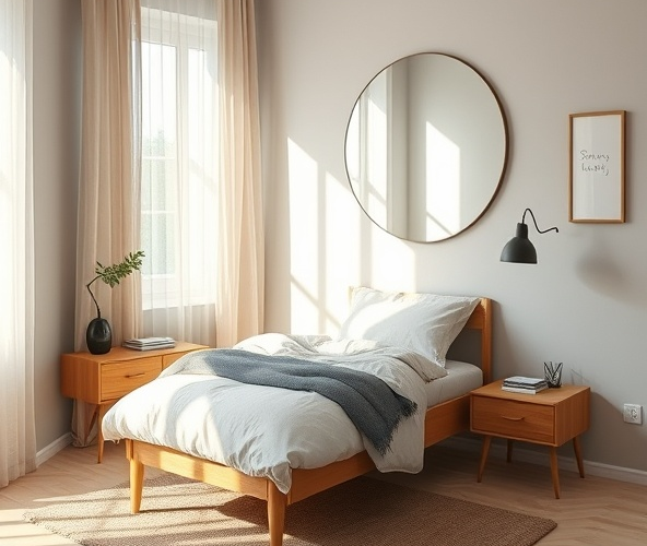 Jak dopasować szafki nocne drewniane do małej sypialni?