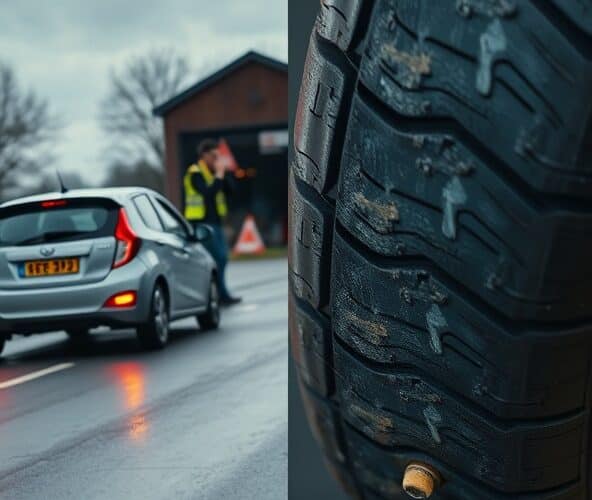 Czy dojazd do warsztatu po plugu na flak w oponie jest bezpieczny?