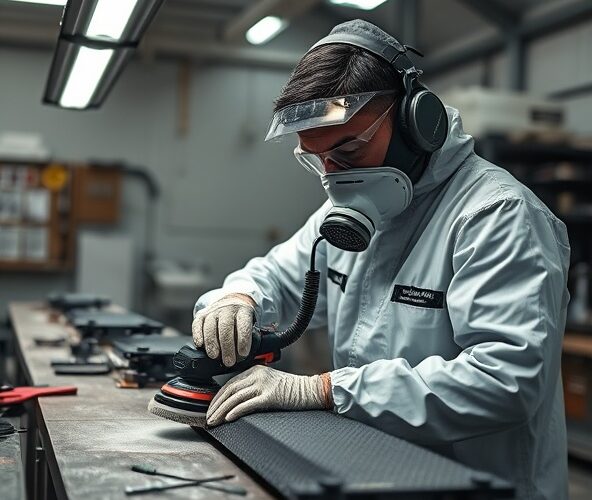 Jak bezpiecznie szlifować włókna węglowe na sucho w warsztacie?