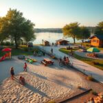 campingi nad jeziorem