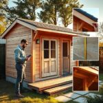 domek ogrodowy z tarasem