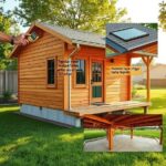 domek ogrodowy z tarasem