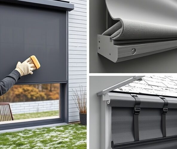 Jak zabezpieczyć rolety materiałowe zewnętrzne screen/zip na zimę?