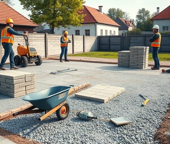 Jak samodzielnie zagęścić podłoże pod układanie kostki brukowej w Błoniu?