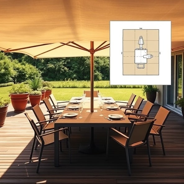 parasol ogrodowy 3x4