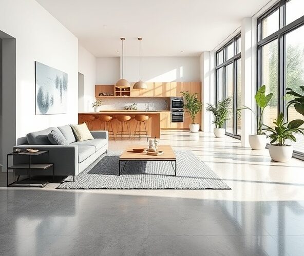 Czy posadzka z betonu polerowanego w salonie i kuchni przyspieszy sprzedaż mieszkania i podniesie cenę ofertową?